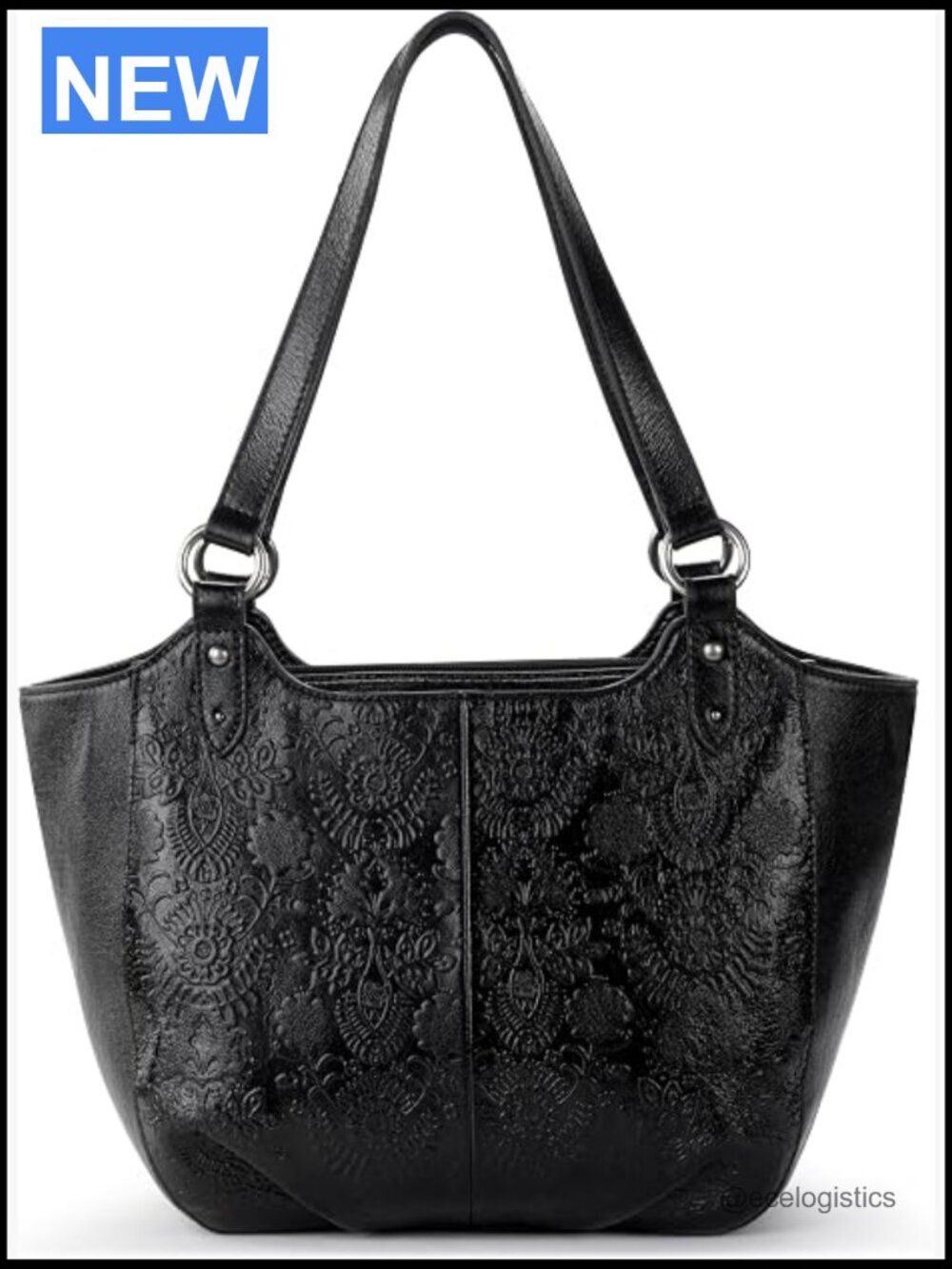 Medium leather satchel shoulder bag for travel with multiple pockets